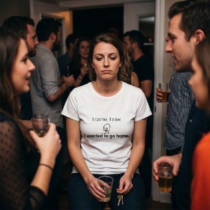 Camiseta Humor de Introvertido Llegué Vi Quería Irme a Casa