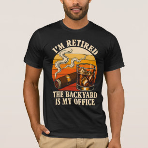 Camiseta Humor de jubilación de whisky y cigarro vintage pa