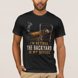 Camiseta Humor de jubilación de whisky y cigarro vintage pa