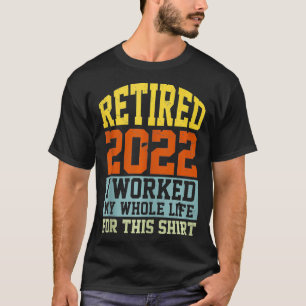 Camiseta Humor De Jubilación Vintage Divertido 2022 Hombres
