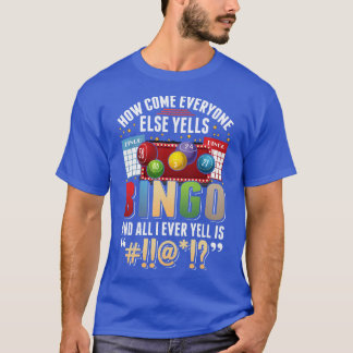 Camiseta Humor de jugador de bingo sarcástico Hombres Bingo