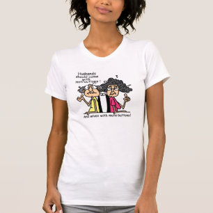 Camiseta Humor de la actitud de los maridos y de las