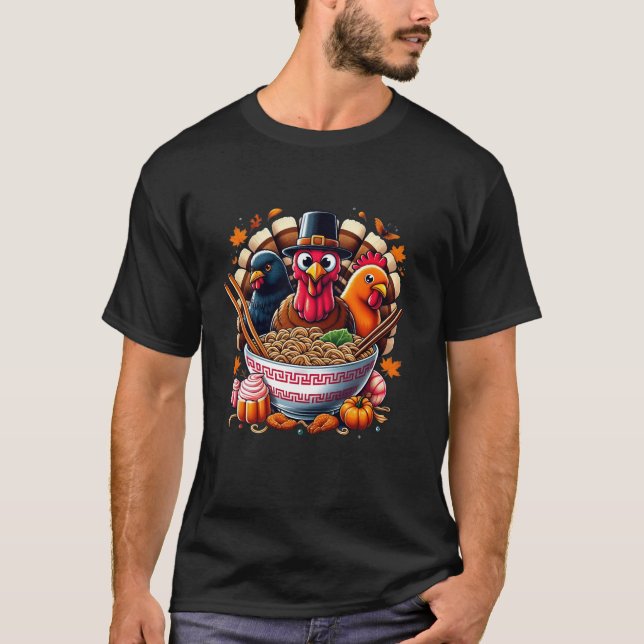 Camiseta Humor de la cena de Acción de Gracias Turquía Rame (Anverso)