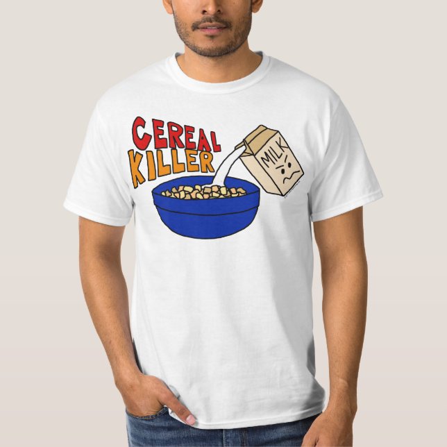 Camiseta Humor de la comida de desayuno del asesino del (Anverso)