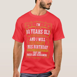 Camiseta Humor de la idea de cumpleaños divertida de 90 año