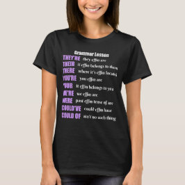 Camiseta Humor de la lección de gramática son sus allí