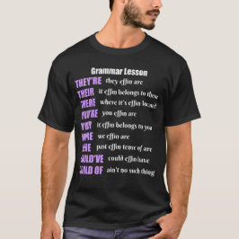 Camiseta Humor de la lección de gramática son sus allí