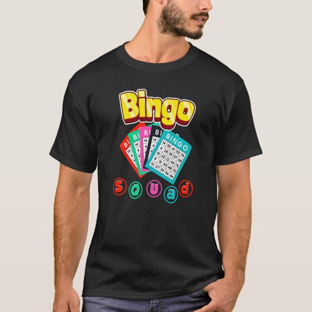 Camiseta Humor de la Lotería de Escuadrón de Bingo Humor Lu (Anverso)