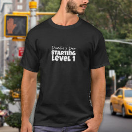 Camiseta Humor de letras blancas del primer día de papá