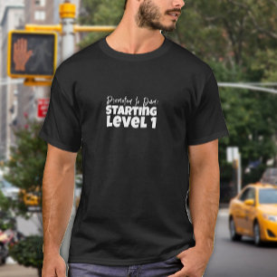 Camiseta Humor de letras blancas del primer día de papá