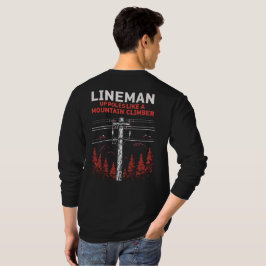 Camiseta Humor de Lineman: Los polacos como un alpinista