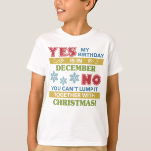 Camiseta Humor de los Navidades de cumpleaños de diciembre