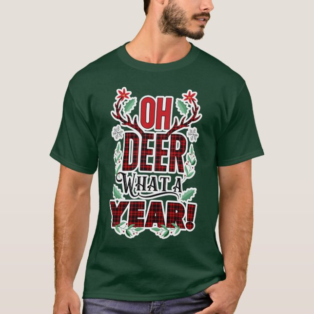 Camiseta Humor de los navidades OH DEER qué año se llevó (Anverso)