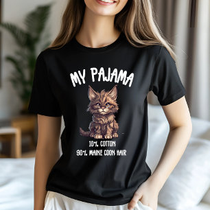Camiseta Humor de Maine Coon Pajama