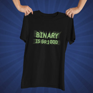 Camiseta Humor de Matemáticas - Binario es Genial