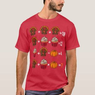 Camiseta Humor De Math Teacher Día De Acción De Gracias Fin