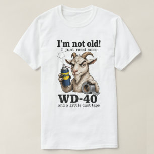 Camiseta Humor de Mecánico de Cabra Divertido No Soy Viejo