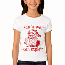 Humor de Navidad Santa espera, puedo explicar