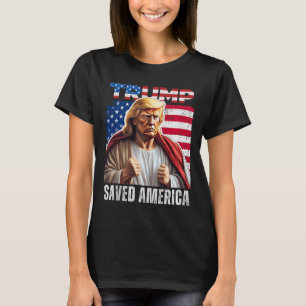Camiseta Humor de Navidades de Santa Trump curioso tanque d
