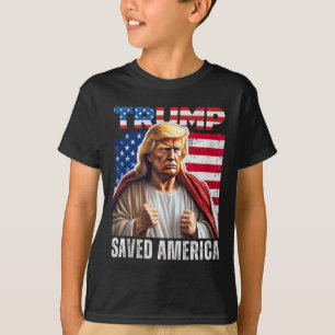 Camiseta Humor de Navidades de Santa Trump curioso tanque d