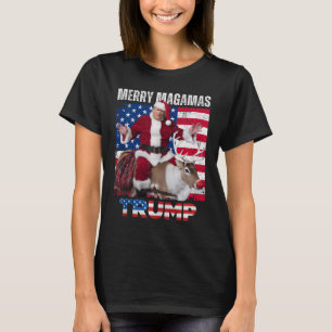 Camiseta Humor de Navidades de Santa Trump curioso tanque d