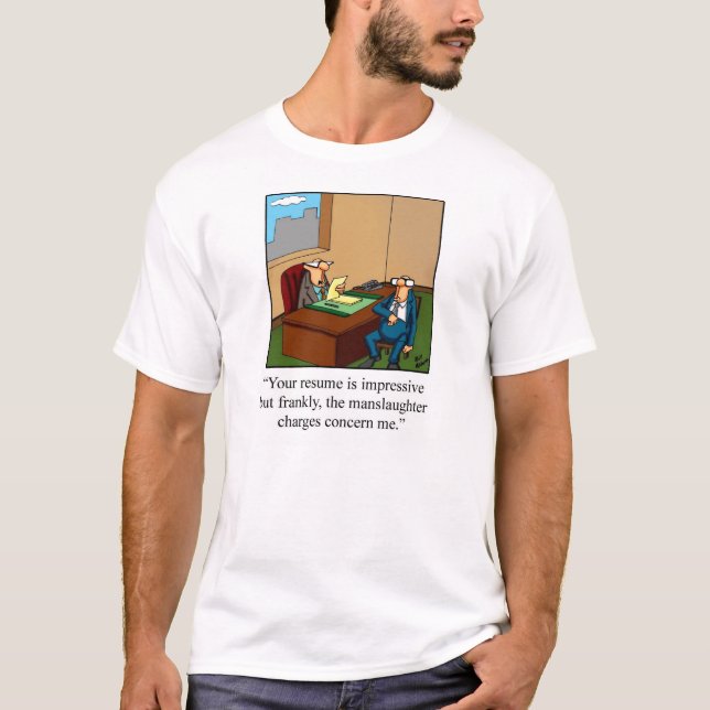 Camiseta Humor de negocios "Impresionante currículum" camis (Anverso)