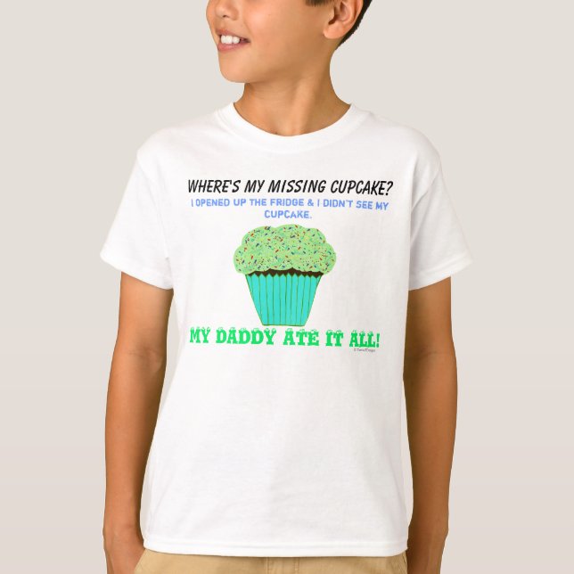Camiseta Humor de niños de pastelitos de escarcha verde (Anverso)