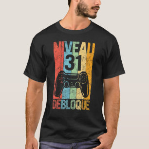Camiseta Humor de nivel 31 aniversario de 1990 31 Ans Joueu