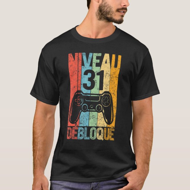 Camiseta Humor de nivel 31 aniversario de 1990 31 Ans Joueu (Anverso)