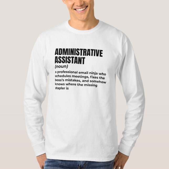 Camiseta Humor de oficina: Auxiliar administrativo (Anverso)