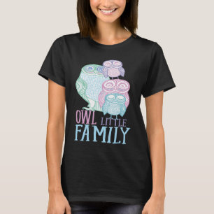 Camiseta Humor de pájaro de la pequeña familia Owl