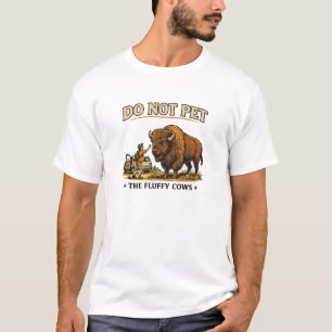 Camiseta Humor de Parque Nacional Antiguo Bisonte Ilustraci