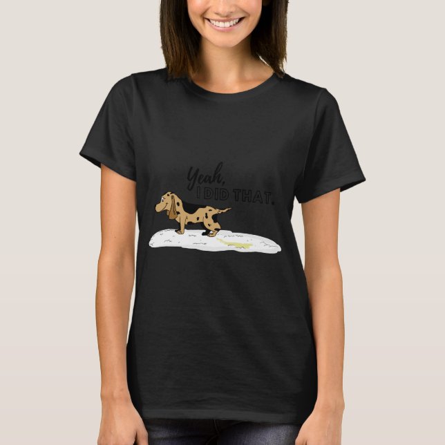 Camiseta Humor de perro de nieve amarillo (Anverso)