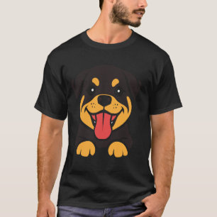Camiseta Humor de perro de Rottweiler suave minimalista Rot