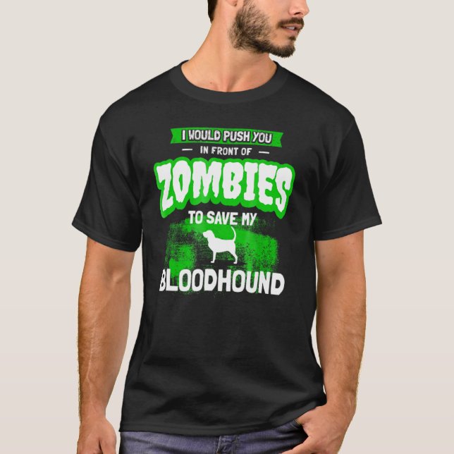 Camiseta Humor de perro salvaje Zombie (Anverso)