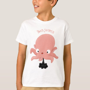 Camiseta Humor de personalizado de pulpo de bebé de color r