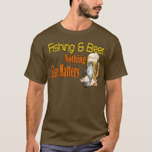 Camiseta Humor de pesca de cerveza divertida en la pesca de