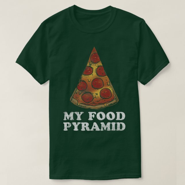 Camiseta Humor de pirámide de comida de moda Pizza 3335662 (Diseño del anverso)