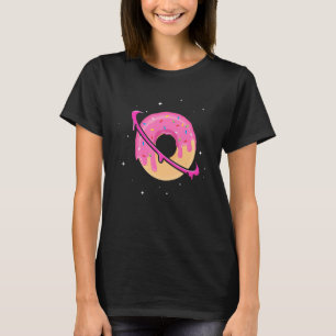 Camiseta Humor de postre de planeta de Saturno sin espacio