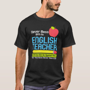 Camiseta Humor de profesor inglés leyendo libros vocabulari