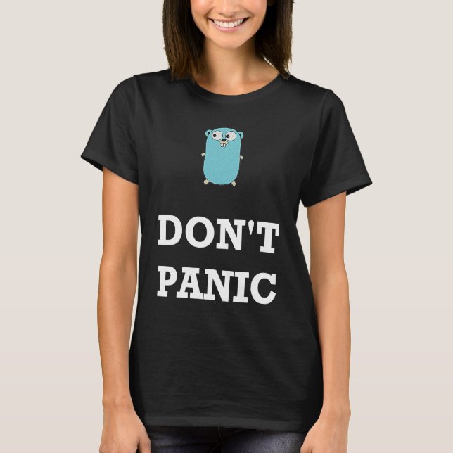 Camiseta Humor de programación de Gopher de Golang No entre (Anverso)