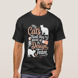 Camiseta Humor de Quilting para amantes de gatos costura hi
