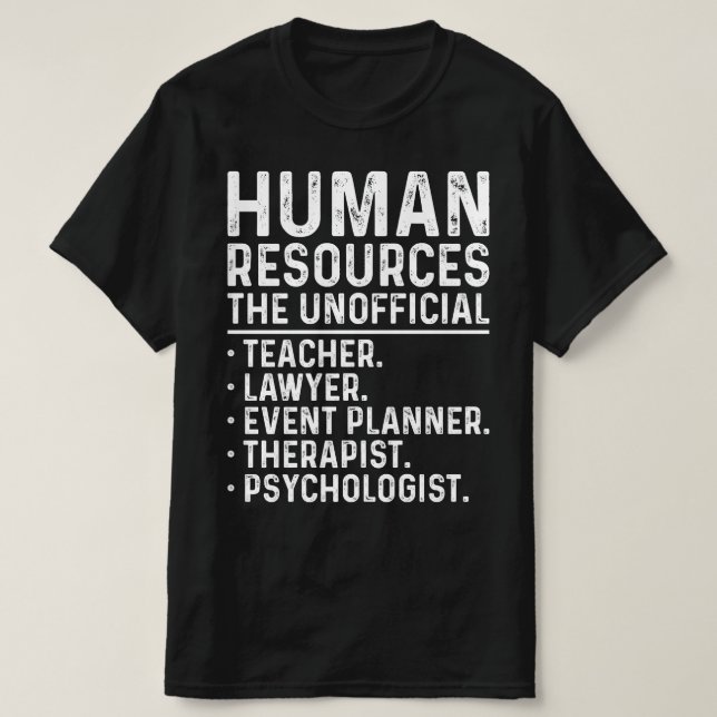 Camiseta Humor de Recursos Humanos (Diseño del anverso)