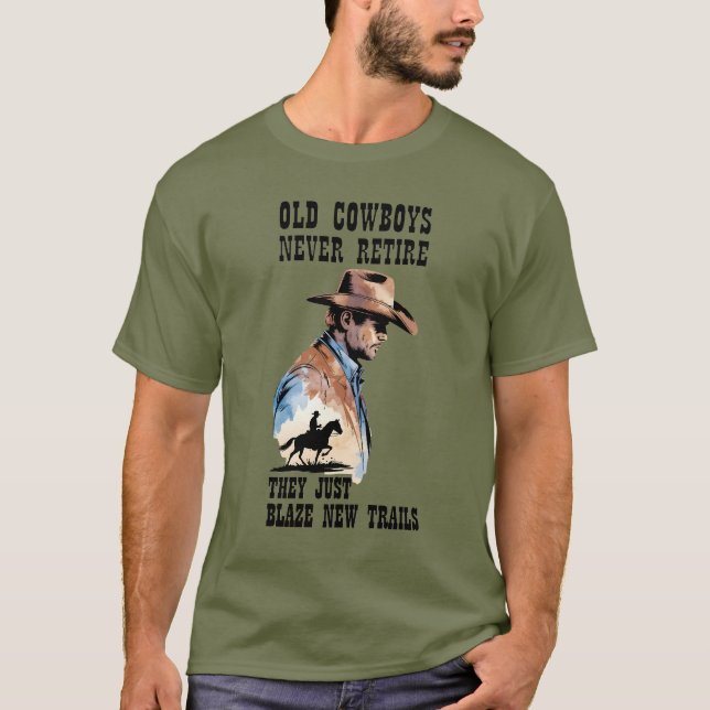 Camiseta Humor de retiro de vaquero occidental (Anverso)