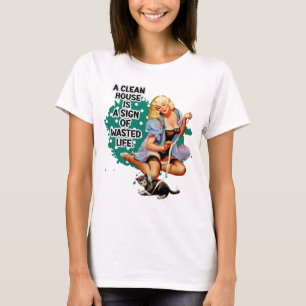 Camiseta Humor de retro ama de casa Chica de pintura