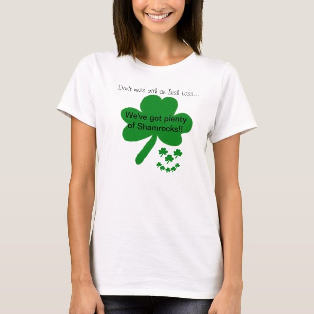 Camiseta Humor de Shamrock de bajo en irlandés (Anverso)