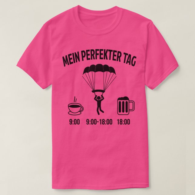 Camiseta Humor de Skydiver Fallschirmspringen (Diseño del anverso)