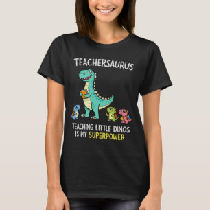 Camiseta Humor de Teachersaurus con pequeños dinosaurios