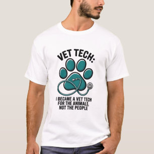 Camiseta Humor de Técnicos Veterinarios - Por los Animales 