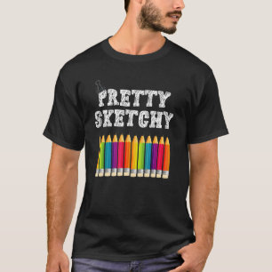 Camiseta Humor de un profesor divertido Bonito lápices de c